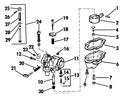 CARBURETOR PARTS LIST MODELS USED ON: 8229D