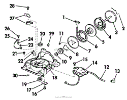 MAGNETO AND STARTER PARTS LIST, MODELS USED ON: 6254