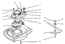 2 CYCLE ENGINE, FUEL TANK &amp; BLADE ASSEMBLY