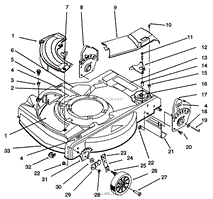 DECK &amp; WHEEL ASSEMBLY (SELF PROPELLED)