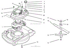 2 CYCLE ENGINE, FUEL TANK &amp; BLADE ASSEMBLY