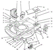 DECK &amp; WHEEL ASSEMBLY (MODEL NO. 10301 ONLY)