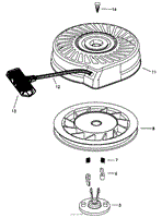 RECOIL STARTER ASSEMBLY 590737 (OPTIONAL)