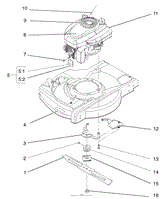 ENGINE AND BLADE ASSEMBLY