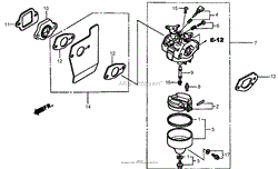 CARBURETOR ASSEMBLY HONDA GCV160A NBL1