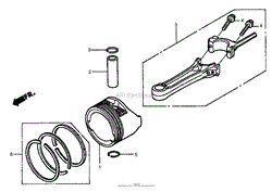 PISTON AND CONNECTING ROD ASSEMBLY HONDA GCV160A NBL1