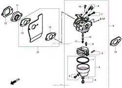 CARBURETOR ASSEMBLY HONDA GSV190LA A3T