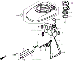 FUEL TANK ASSEMBLY HONDA GSV190LA A3T