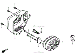 MUFFLER ASSEMBLY HONDA GSV190LA A3T