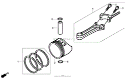 PISTON AND CONNECTING ROD ASSEMBLY HONDA GSV190LA A3T