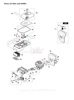 Assembly 2 - Hood, Air Filter, and Muffler