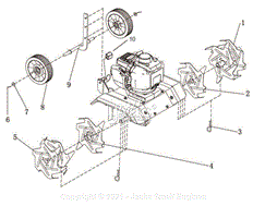 2 Wheels and Tines Parts Breakdown