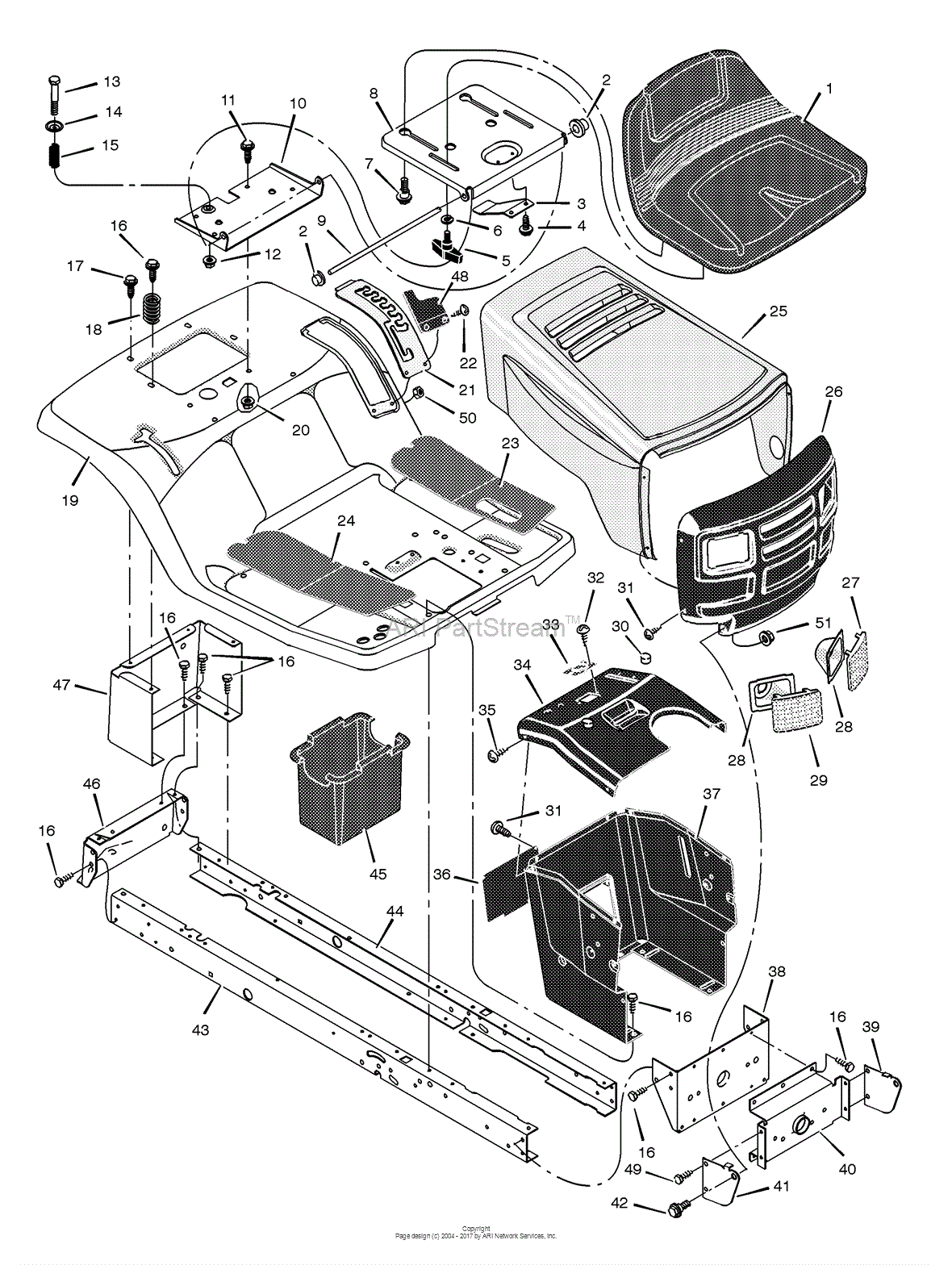 Murray 40508x92E - Lawn Tractor (2002) Parts Diagrams