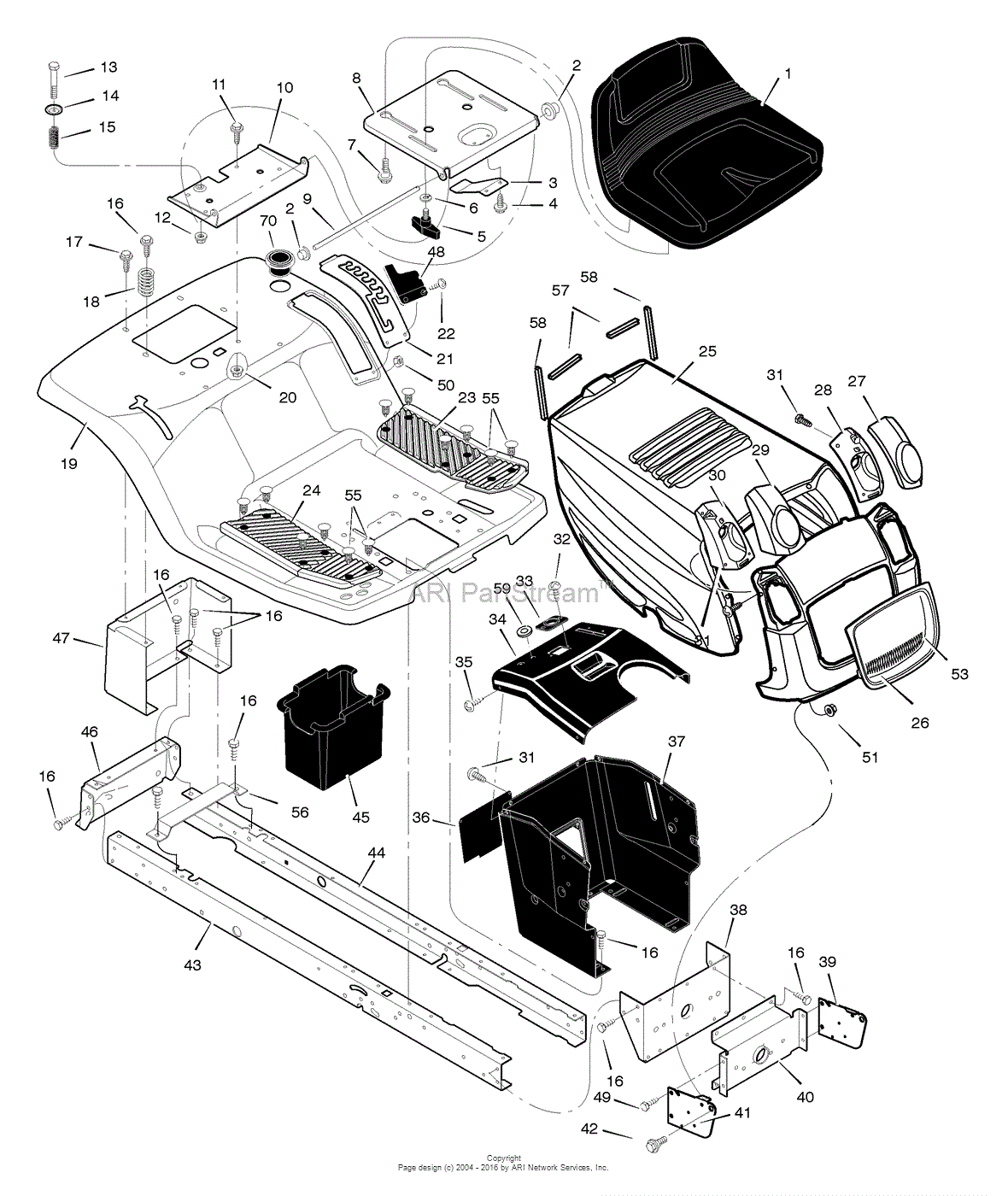 Murray 425001x8D - Lawn Tractor (2005) Parts Diagrams