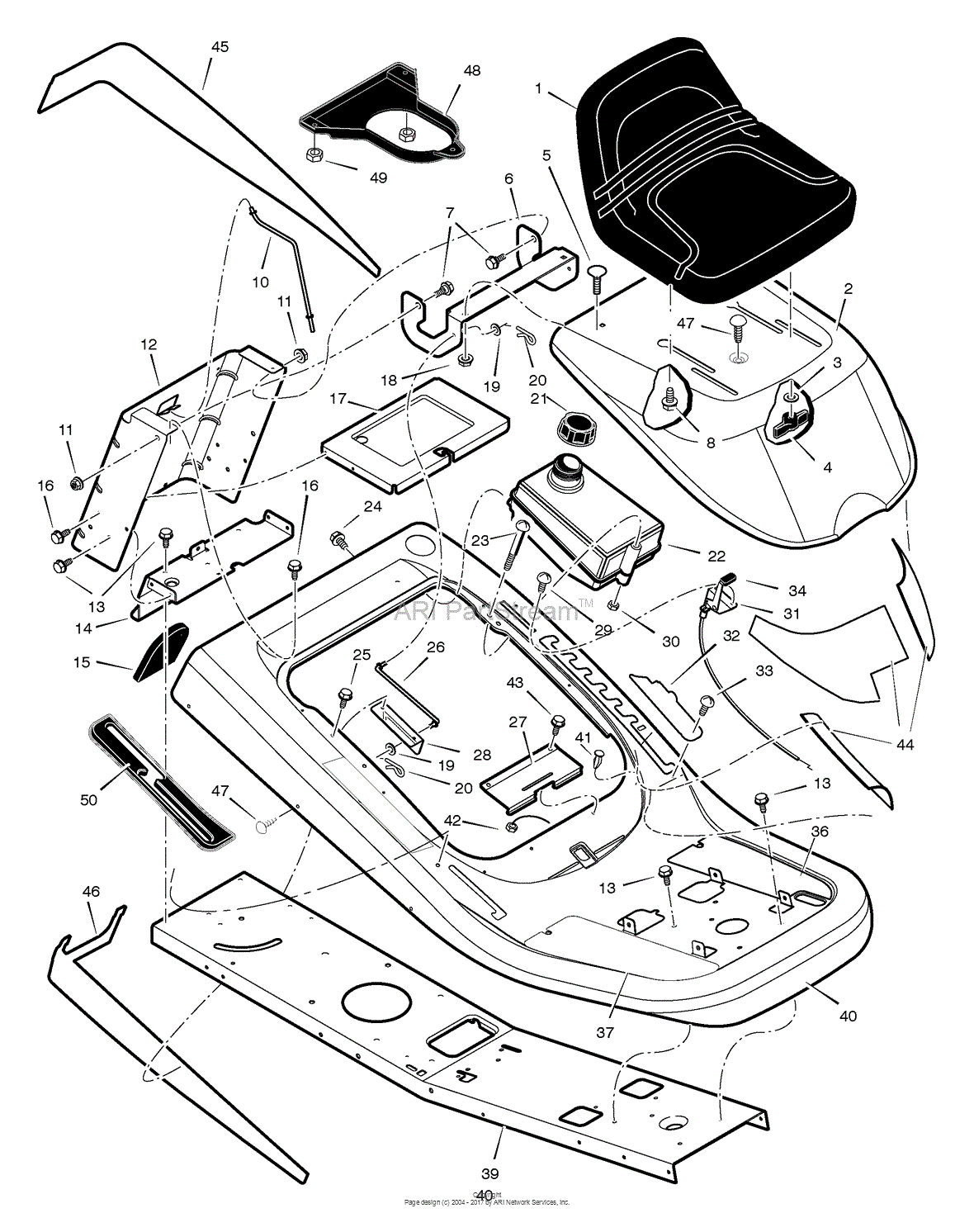 Murray 536.270302 - Craftsman Mid-Engine Rider (2005) Parts