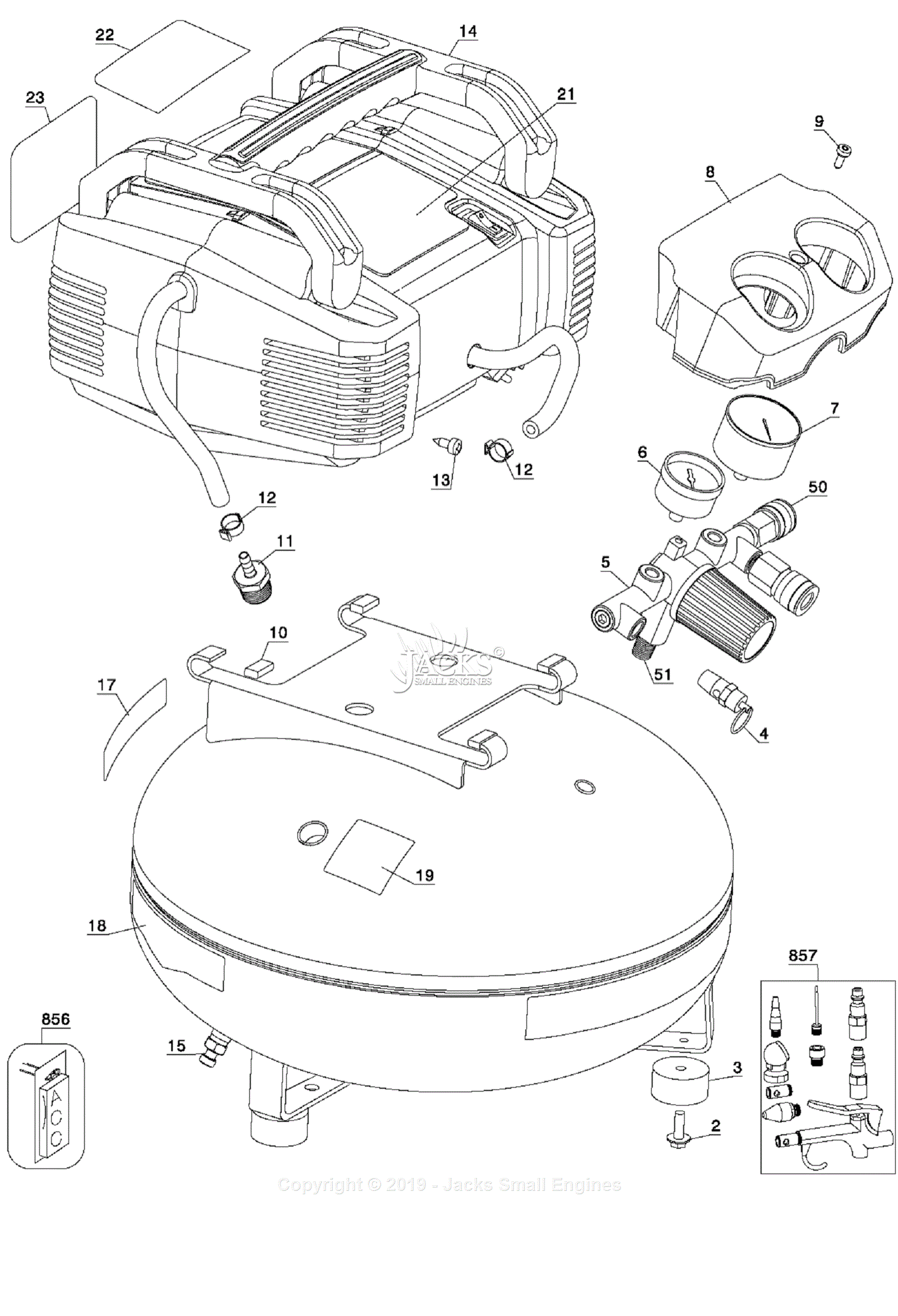 Porter Cable C2002 Type 2 Parts Diagram for Assembly