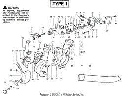 Handle, Chassis &amp; Blower Assembly Type 1