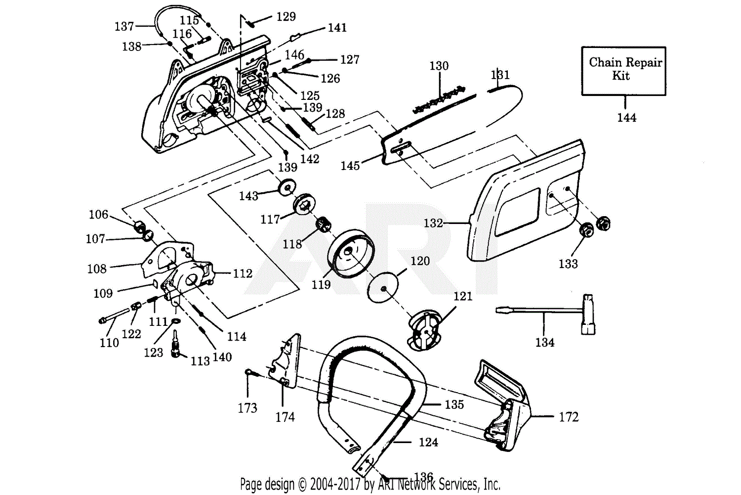 Poulan 2800 Gas Saw Parts Diagrams