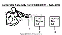 Carburetor Assembly (WA229) 530069924 Type 1