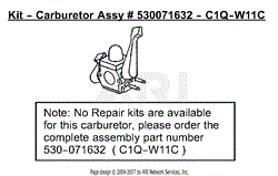 Carburetor Assembly (C1Q-W11C) P/N 530071632