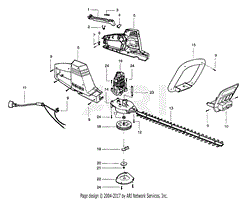 Electric Hedgetrimmer Assembly