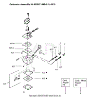 Carburetor Assembly (C1U-W10) P/N 530071443