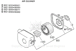 Air Cleaner (EC120D45021,EC120D45050,EC120D45071,EC120D45080)