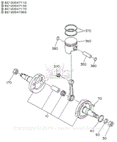 Crankshaft/Piston (For EC120D47110,EC120D47130,EC120D47170,EC120D47360)