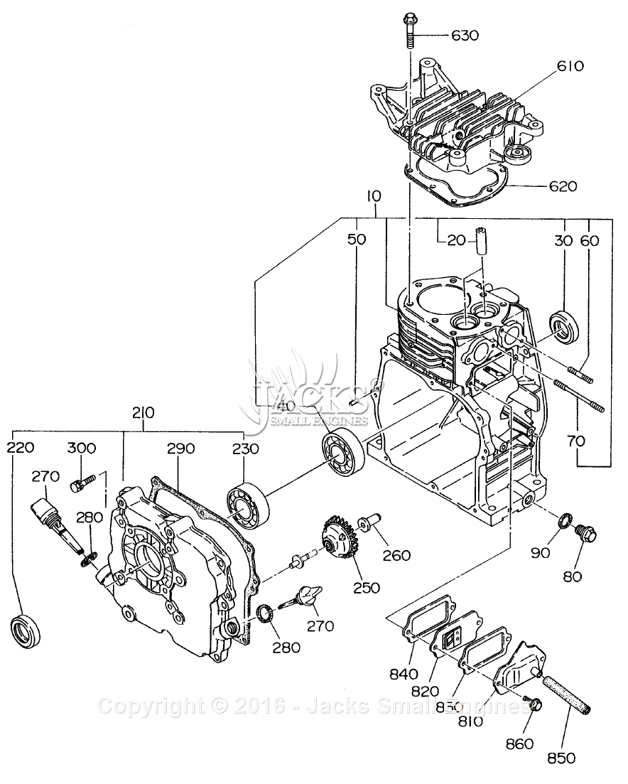 Robin/Subaru EY28 Parts Diagram for Crankcase Robin/Subaru EY28 Parts Diagram for Crankcase