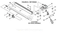 Figure K - Rip Fence