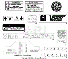 Scag SCZ61V-34KH (Cheetah) (S/N H7700001-H7799999) Parts