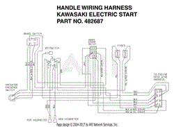 Handle Wiring Harness Kawasaki Electric Start