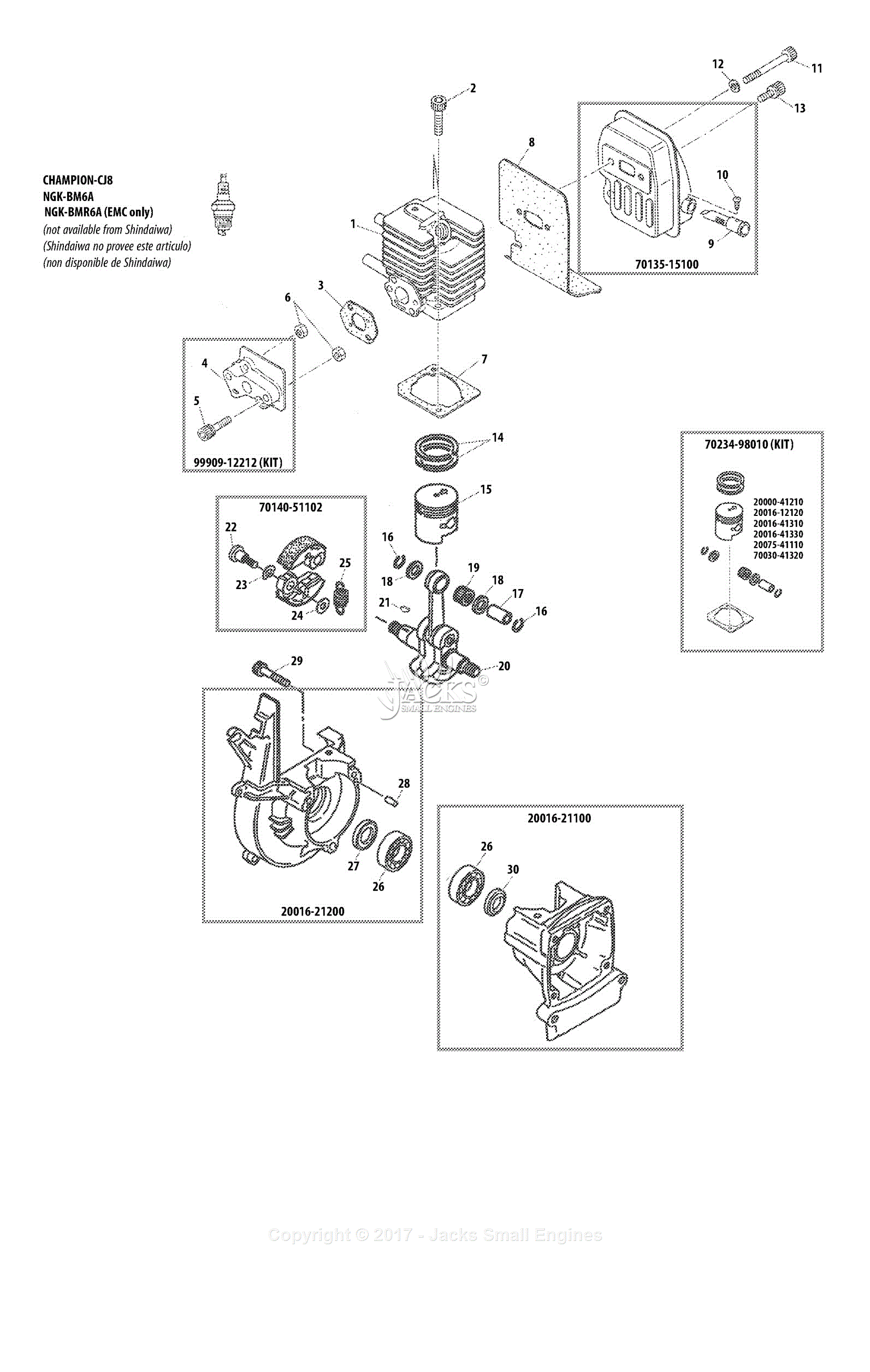Shindaiwa T230 Parts Diagrams Shindaiwa T230 Parts Diagrams