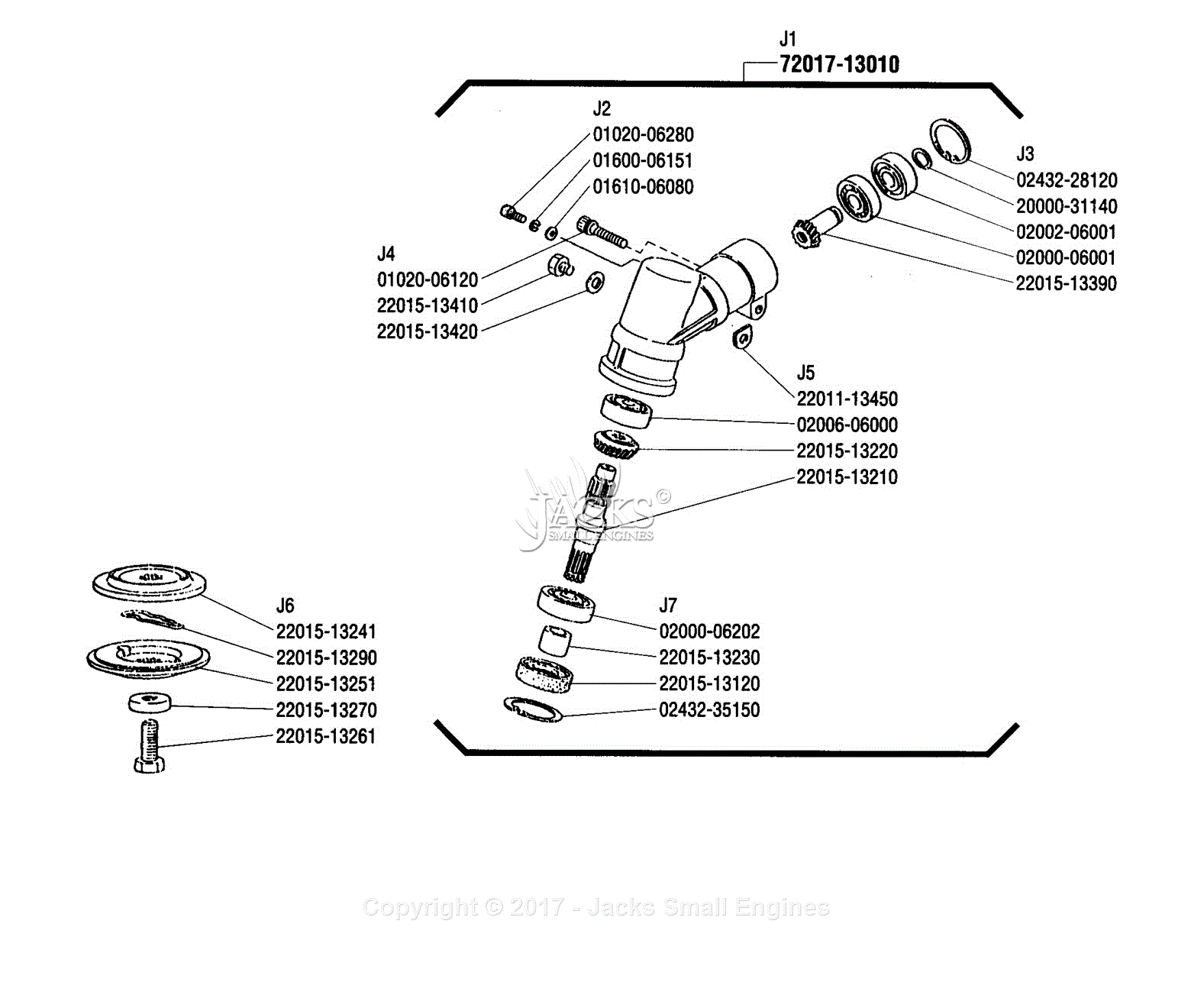 Shindaiwa C350 Parts Diagram for Gearcase