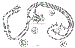 Hydraulic Lines - Control Valve, Selector Valve &amp; Block Group (3482I29)