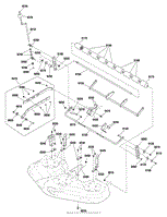46&quot; Mower Deck - Height Adjustment &amp; Roller Bar Group (2988070)