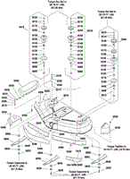 44&quot; Mower Deck - Housing, Arbors &amp; Blades Group (987515_987516_987517_989138)