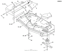 48&quot; Mower Deck - Housing, Covers, Spindles &amp; Blades (5302644)