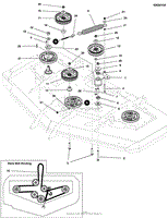 72&quot; Mower Deck - Pulleys, Belt &amp; Idler Arm S/N: 2016950123 &amp; Above