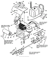 Engine, Exhaust &amp; Drive Shaft Group - 7116