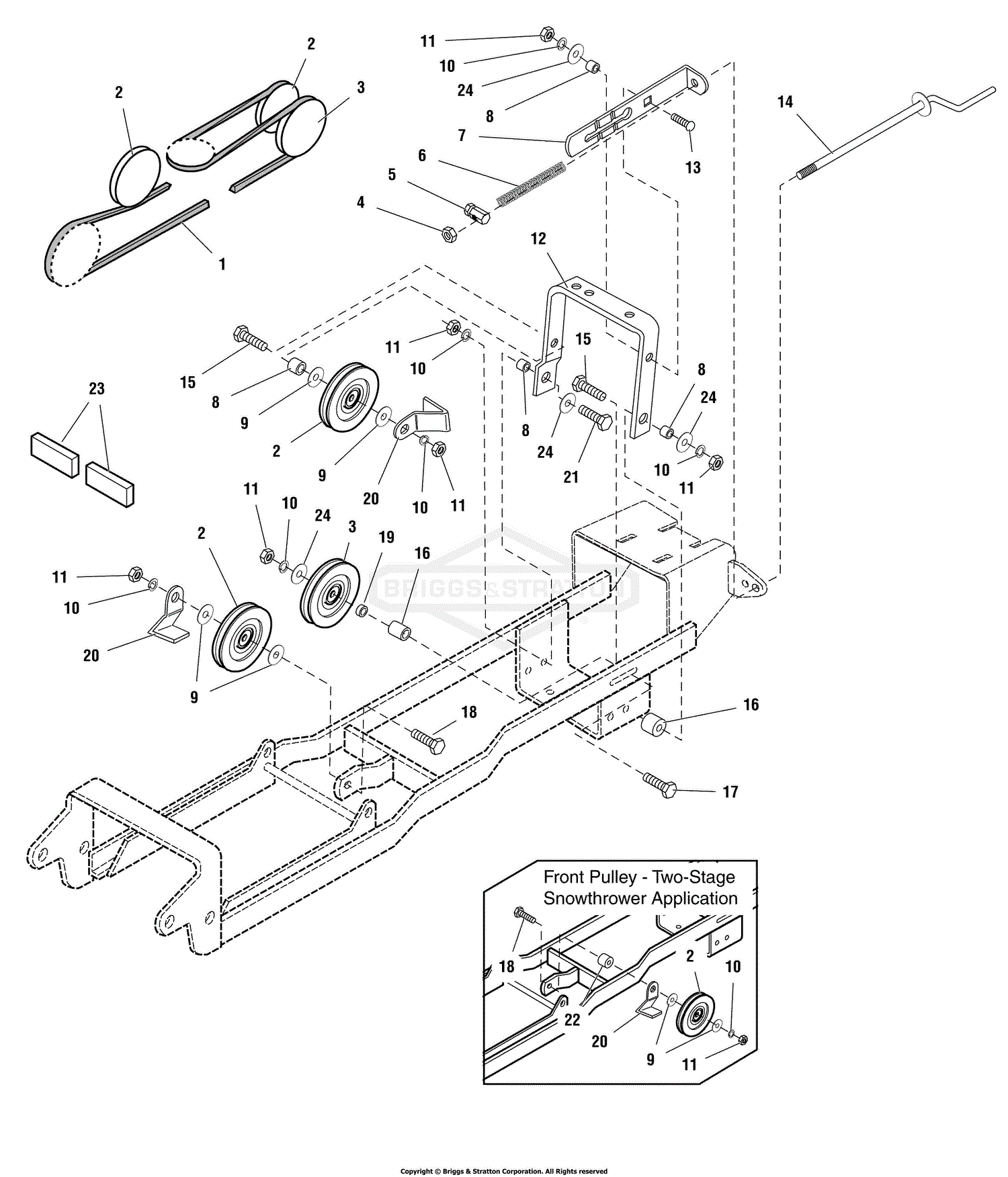 Simplicity 1694286 - Snowthrower Subframe & Hitch Parts Diagrams