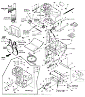 Engine, Pulleys, &amp; Frame Group - 7-1/2 &amp; 8HP Briggs &amp; Stratton (s070bs8h)