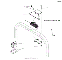 Roll Bar Mounted LED Headlight Kit - 5600891