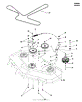 48&quot; &amp; 52&quot; Mower Deck - Pulleys, Belt &amp; Idler Arm