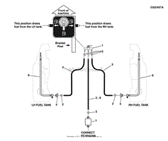 Fuel Supply Hose &amp; Tank Replacement Parts Group (Double Tank)