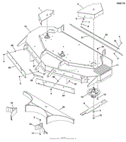 61&quot; Mower Deck - Housing, Covers, Spindles &amp; Blades Rear Discharge