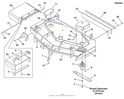 52&quot; Mower Deck - Housing, Covers, Spindles &amp; Blades Side Discharge Domestic