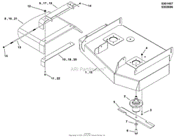 36&quot; Mower Deck - Housing, Covers, Spindles &amp; Blades