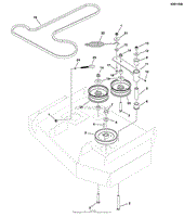 36&quot; Mower Deck - Pulleys, Belts &amp; Idler Arm Group