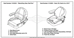 Seat Replacement Parts - 5103354 &amp; 5104681